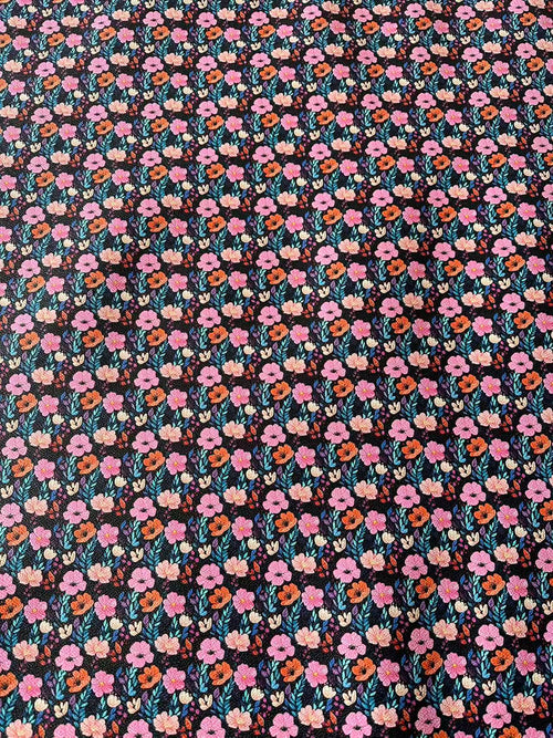 Fashion Flower Leather Fabric For Handmade Shoes, Sneaker ,Bag Upholstery Goods By Yard